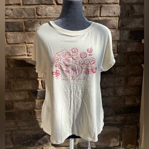 C&C California Cream and Red Graphic Tee